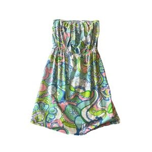 Lilly Pulitzer Windsor Multi Conch Republic Strapless Dress‎ Small GUC
